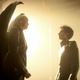 Left to right: Gwendoline Christie as Lucifer Morningstar, Tom Sturridge as Dream in episode 104 of The Sandman. (Courtesy of Netflix)